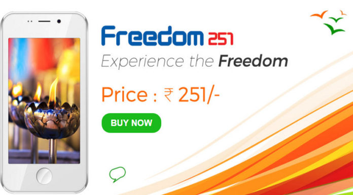 Smartphone at Rs 251 Freedom251